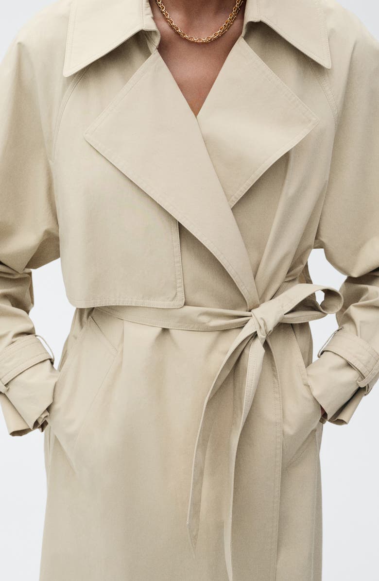 MANGO Cotton Trench Coat, Alternate, color, 