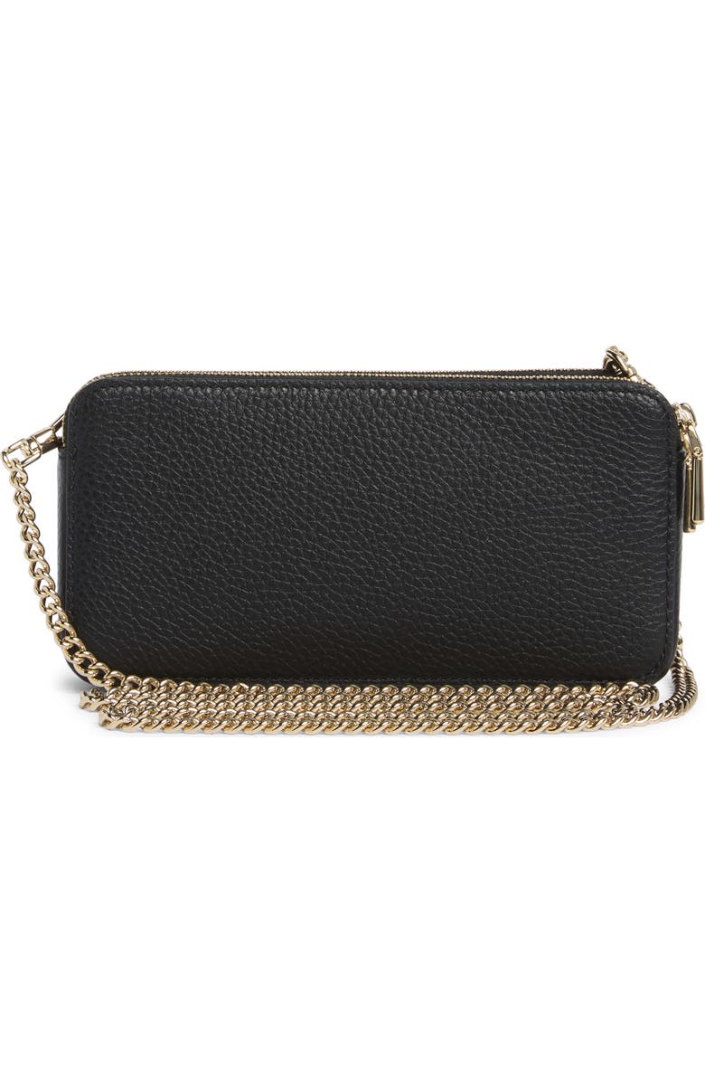 Kate Spade New York taylor pebbled leather double zip crossbody bag, Alternate, color, Black