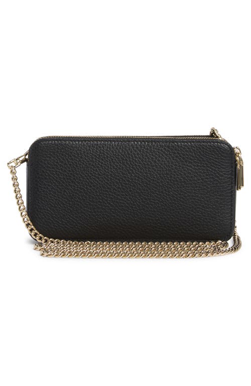 Kate Spade New York Taylor Pebbled Leather Double Zip Crossbody Bag In Black