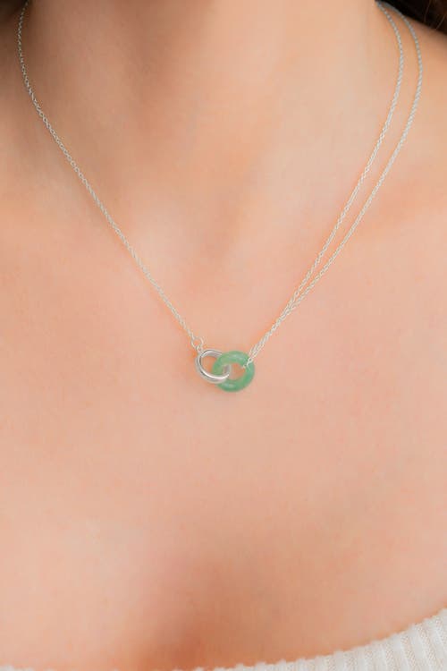 Mint & Lily Gemstone Connection Necklace In Silver