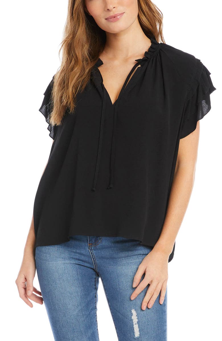 Karen Kane Flutter Sleeve Top, Main, color, 