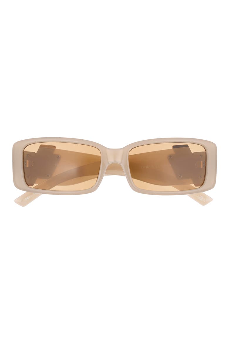 Cruel Intentions 56mm Rectangular Sunglasses, Main, color, OATMEAL