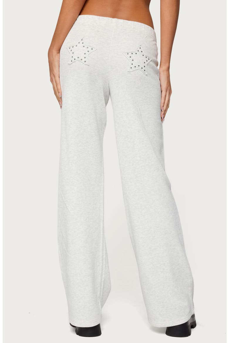 Briela Studded Star Patch Sweatpants, Alternate, color, GRAY-MELANGE