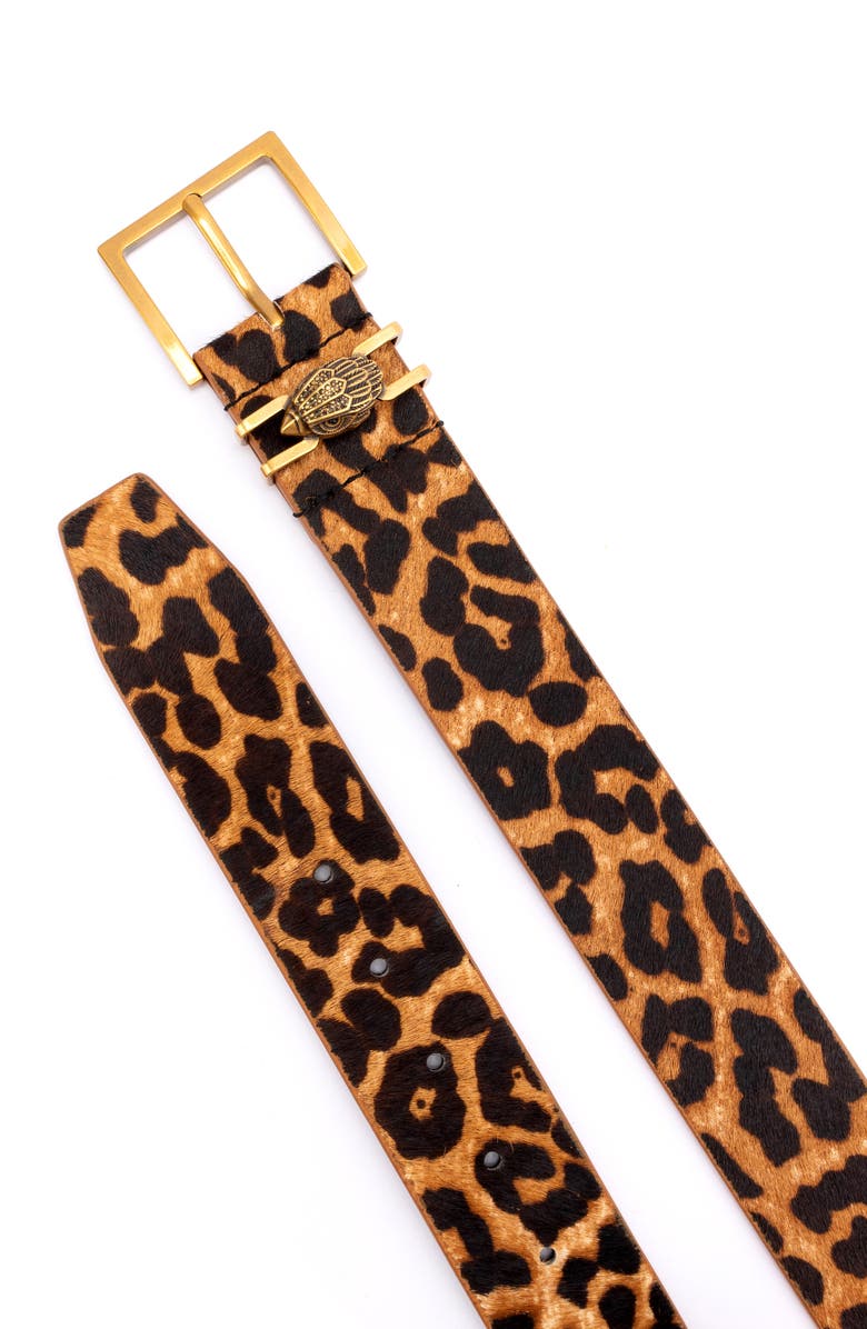 Kurt Geiger London Genuine Calf Hair Eagle Buckle Belt, Alternate, color, 