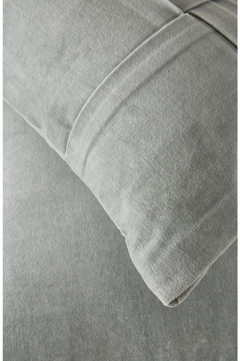 Pleated Velveteen Accent Pillow, Alternate, color, GREEN HALO