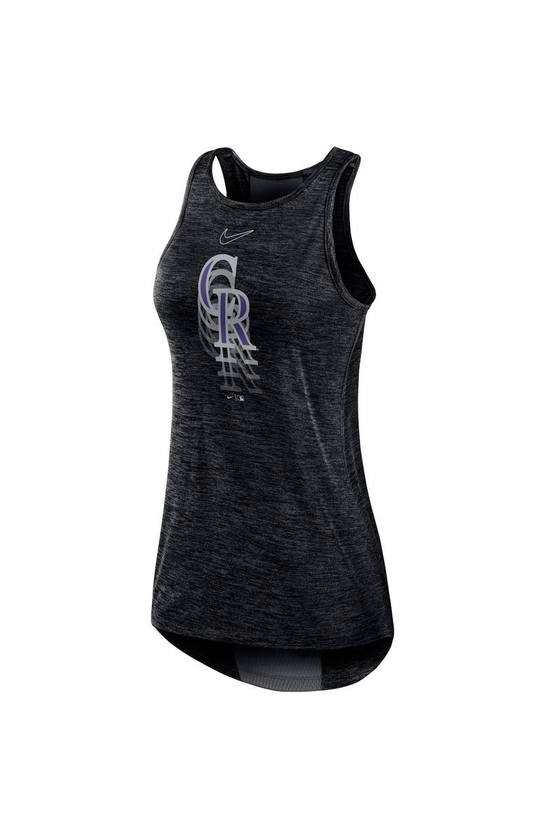 Nike Women's Nike Black Colorado Rockies Logo Fade High Neck Performance Tank Top, Alternate, color, Black