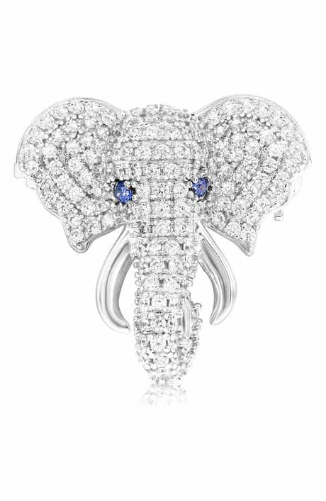 SUZY LEVIAN Cubic Zirconia Elephant Brooch