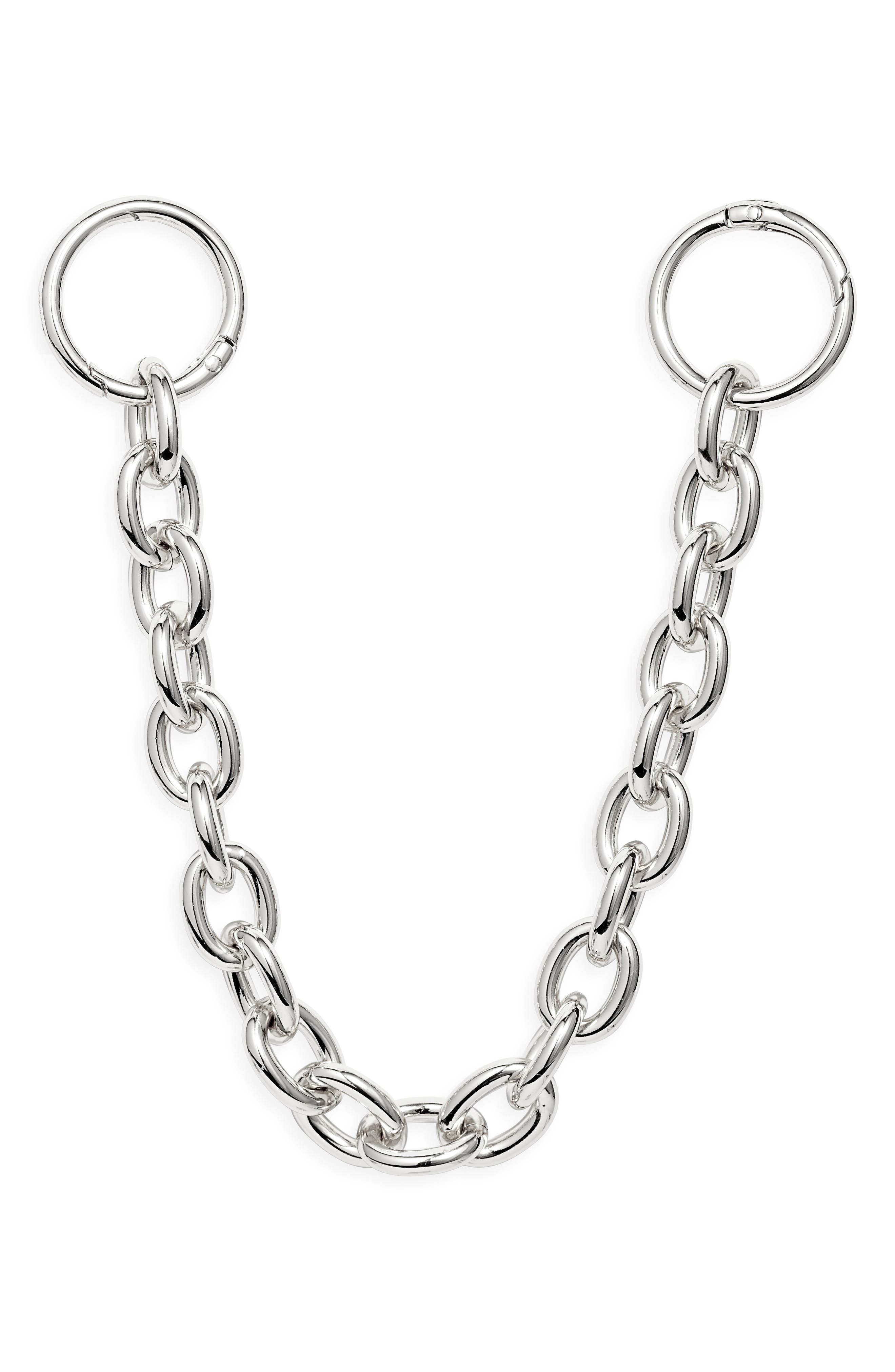 Chelsea28 Chain Link Bag Charm, Main, color, Silver