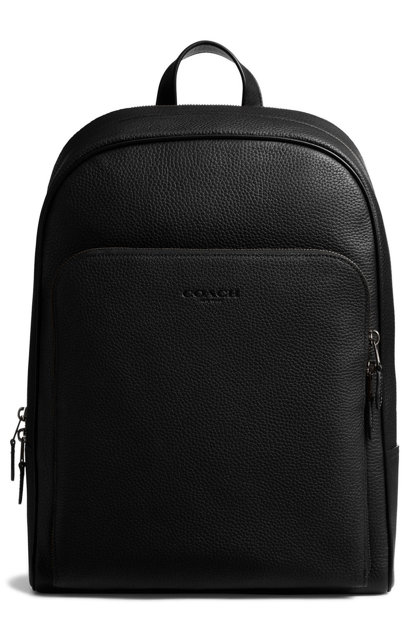 COACH Gotham Backpack, Main, color, Black
