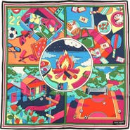 Kate Spade summer scene silk square scarf