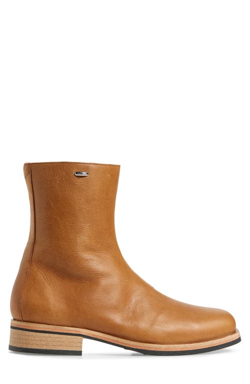 Our Legacy Tan Camion Boots In Burnt Sugar Leather