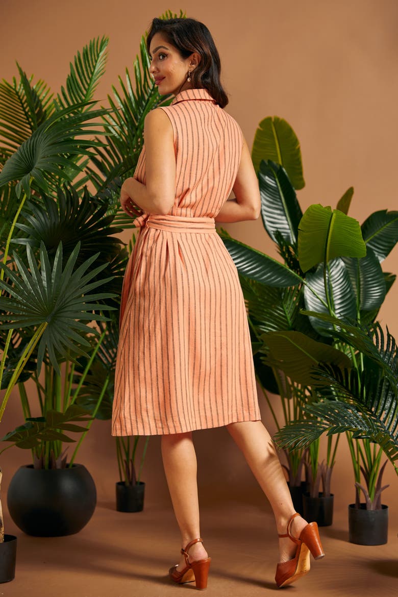 Can't Slow My Roll Shirt Dress, Alternate, color, Pinstripe Peach