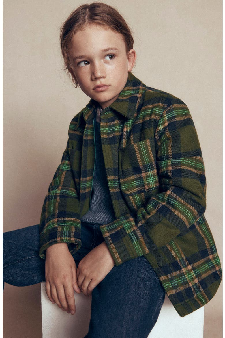 Kids' Check Shacket, Alternate, color, TBC CHECK