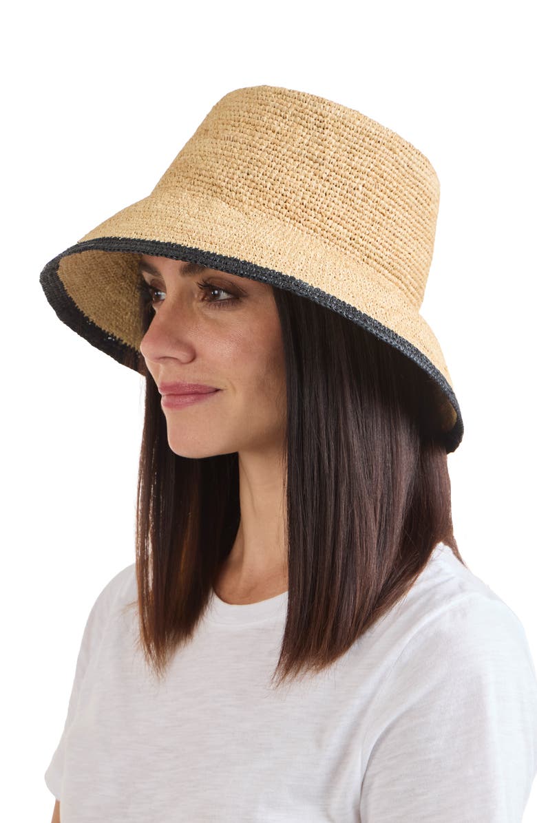 Vince Straw Bucket Hat, Alternate, color, Natural