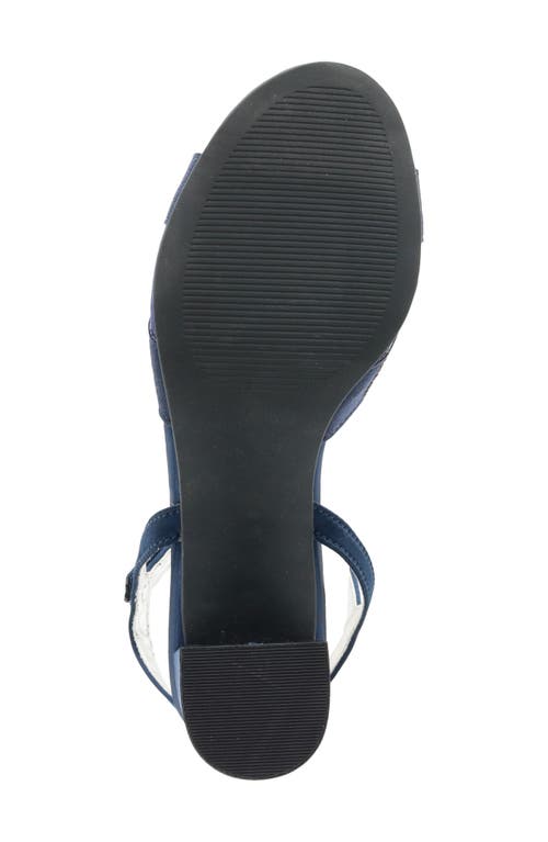 David Tate Cocktail Ankle Strap Sandal In Navy Satin