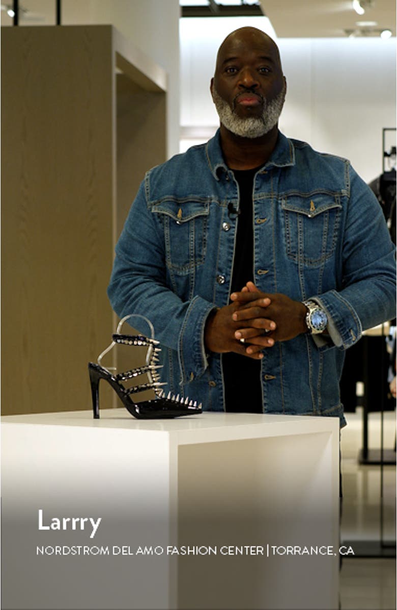 Step Back Spiked Pointed Toe Pump, sales video thumbnail