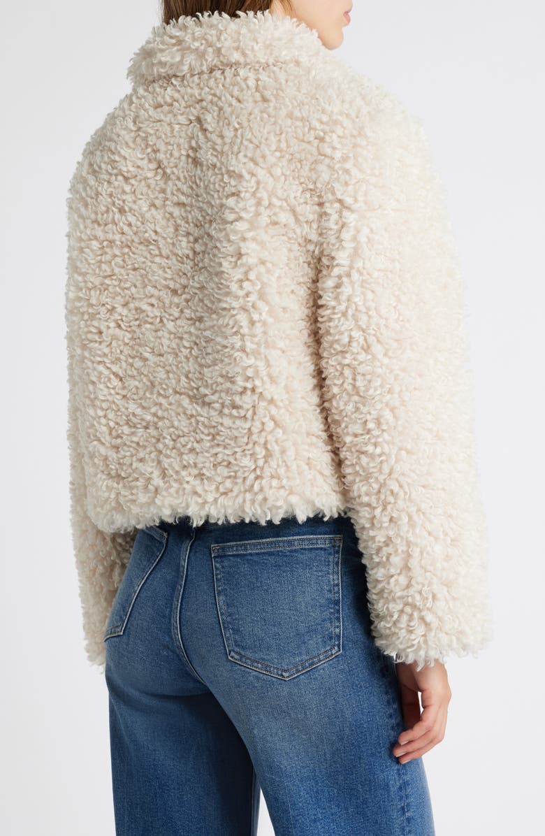 Lucky Brand Toggle Faux Fur Jacket, Alternate, color, Ecru