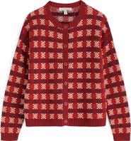 Seasalt Cornwall Kensa Check Organic Cotton Jacquard Cardigan