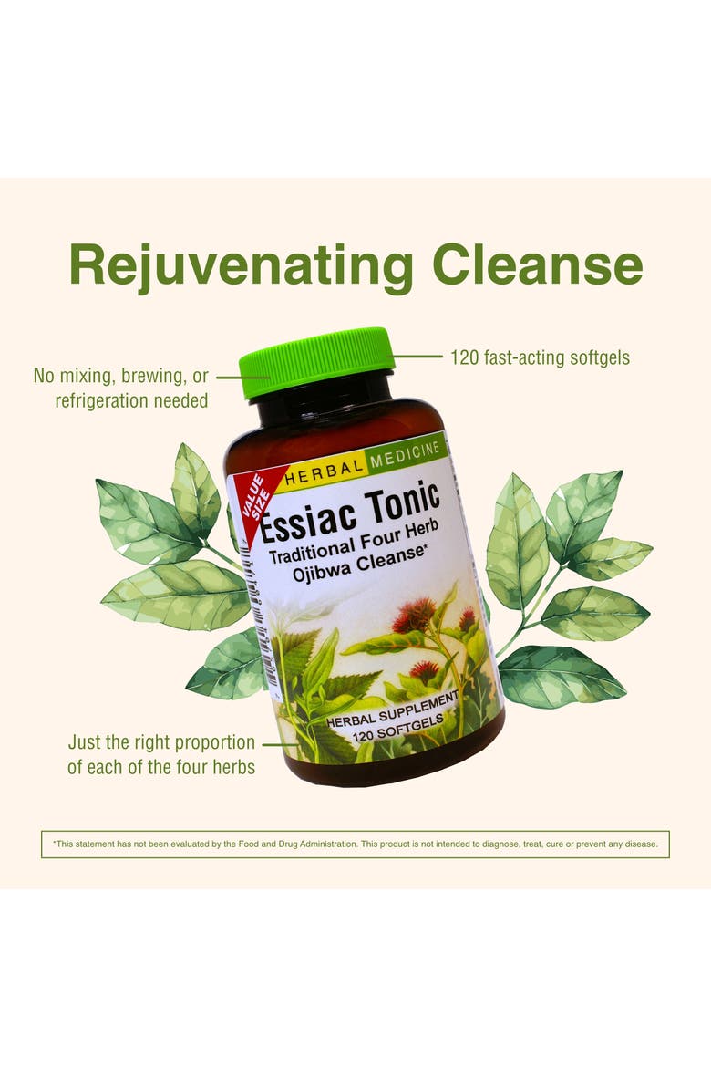 Essiac Tonic Softgels 120ct, Alternate, color, No Color