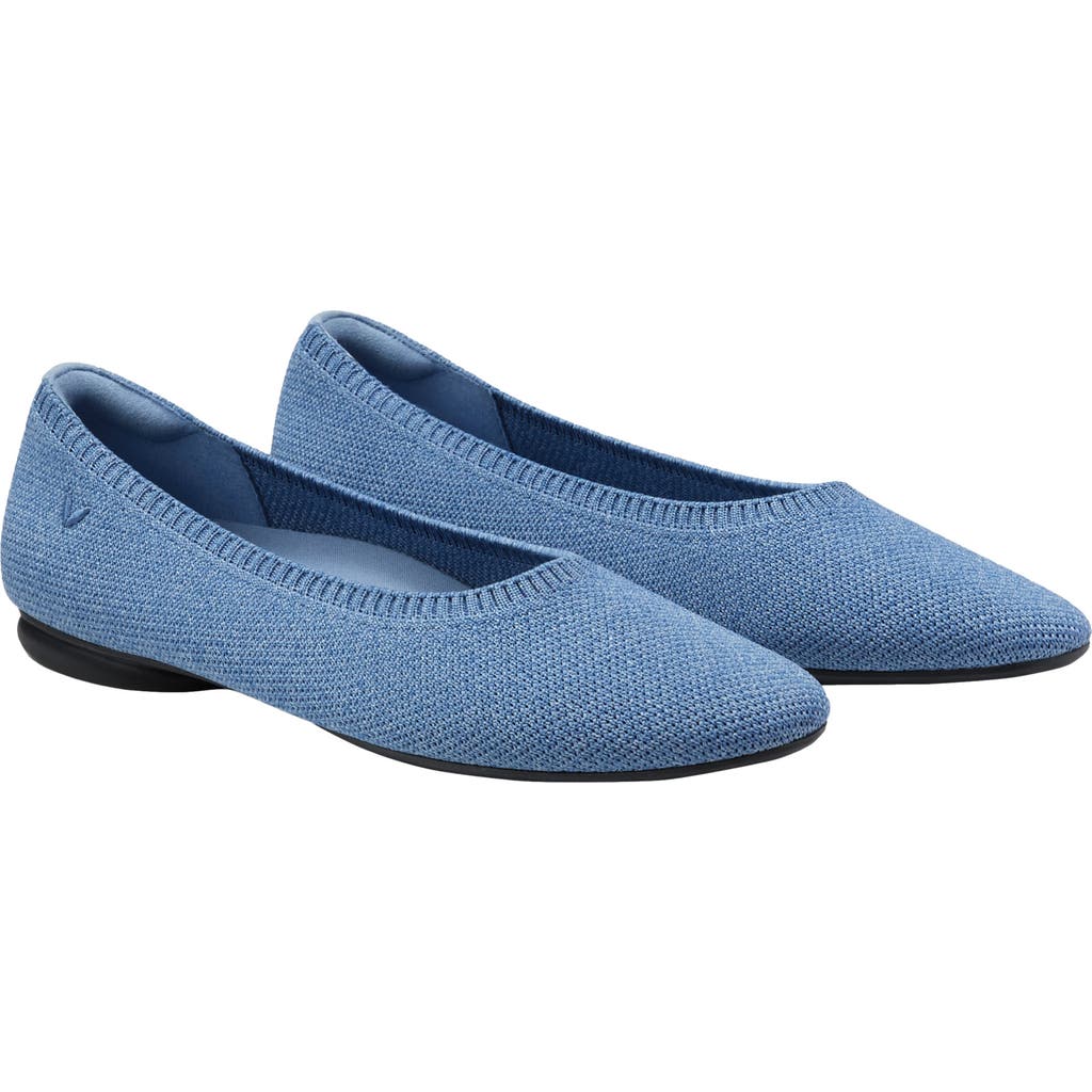 VIVAIA Almond-Toe Ballet Flats in Denim Blue  product
