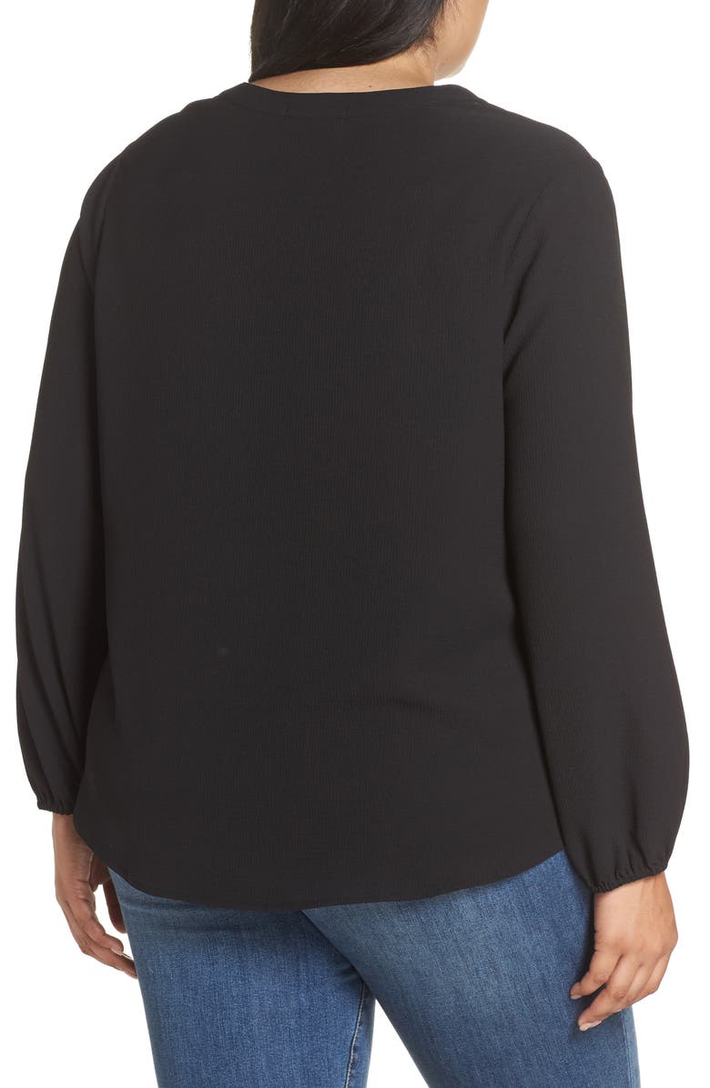 GIBSONLOOK Gibson Split Neck Blouse, Alternate, color, 