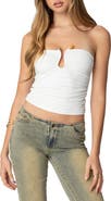 EDIKTED Curved U Neck Tube Top