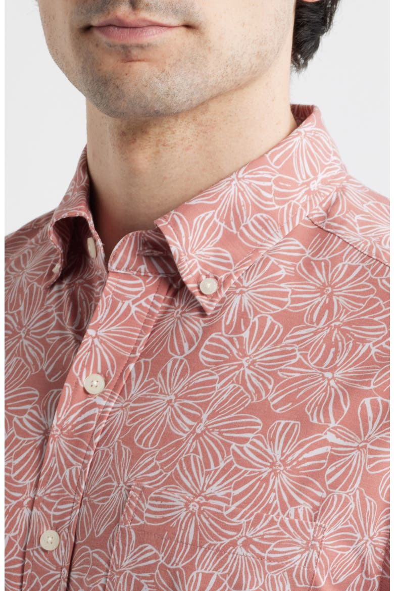Mala Melia Short Sleeve Button-Down Sport Shirt, Alternate, color, CANYON