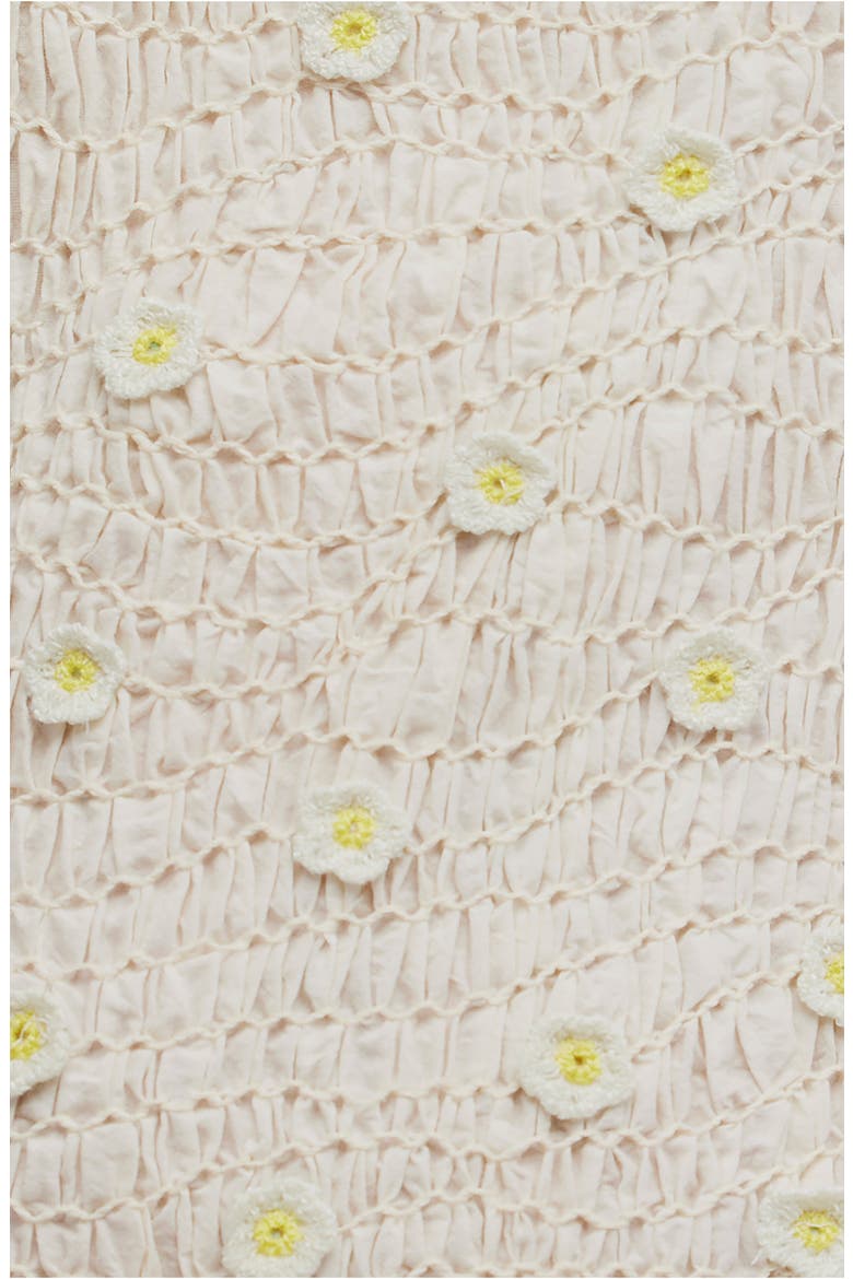 Daphne Floral Appliqué Cotton Sundress, Alternate, color, IVORY