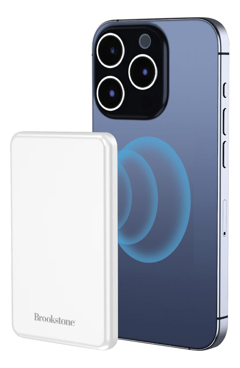 BROOKSTONE Ultra Slim MagSafe Power Bank, Alternate, color, White