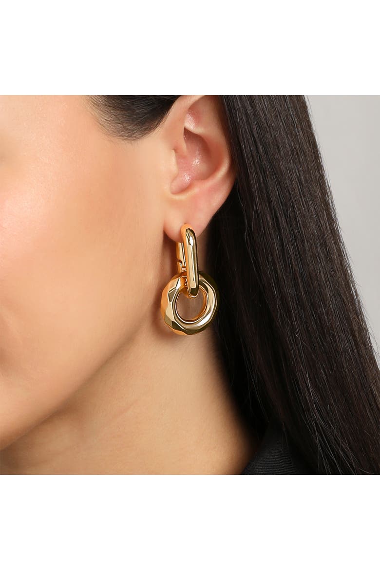 Gold Link Drop Earrings, Alternate, color, Gold