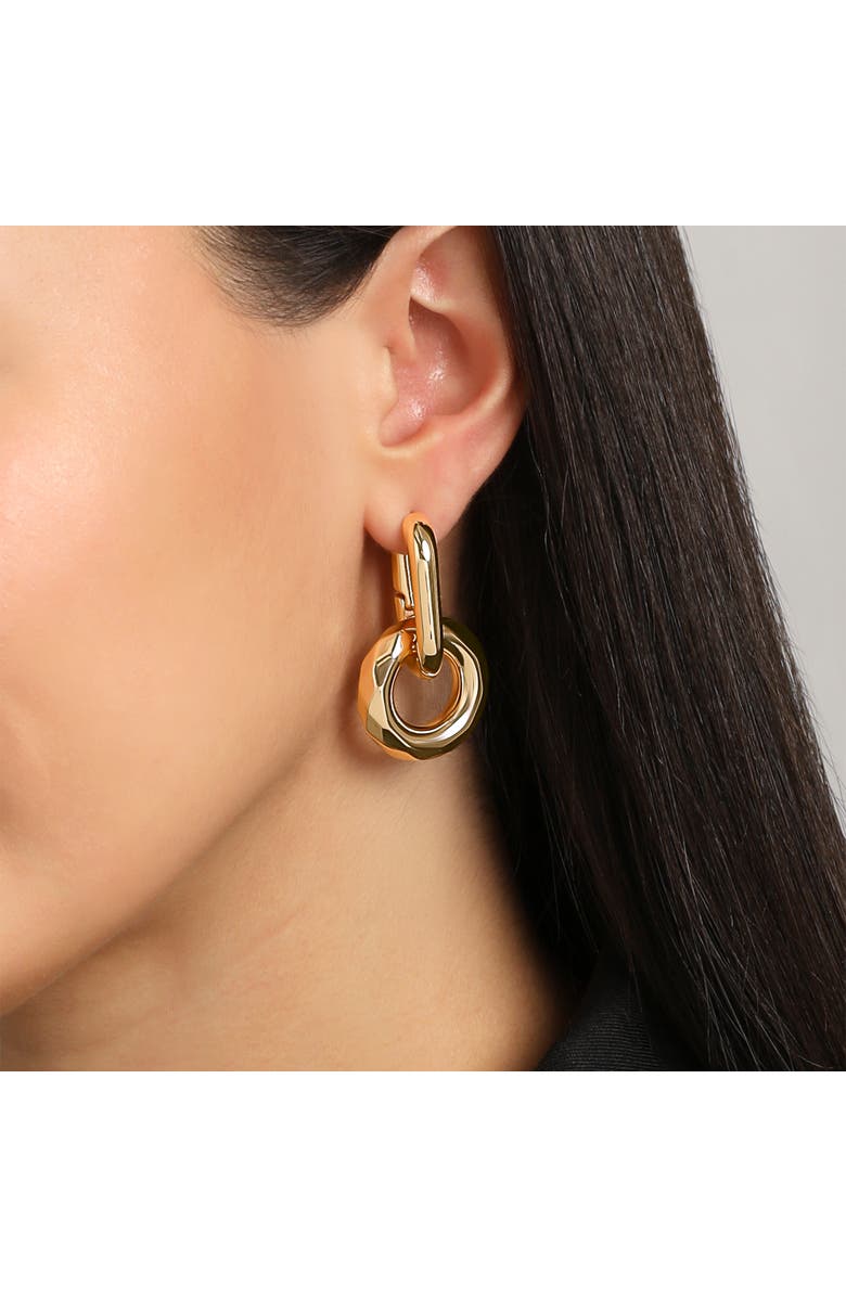 BCBG Gold Link Drop Earrings, Alternate, color, Gold