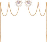 Girls Crew Heartstring Cubic Zirconia Threader Earrings
