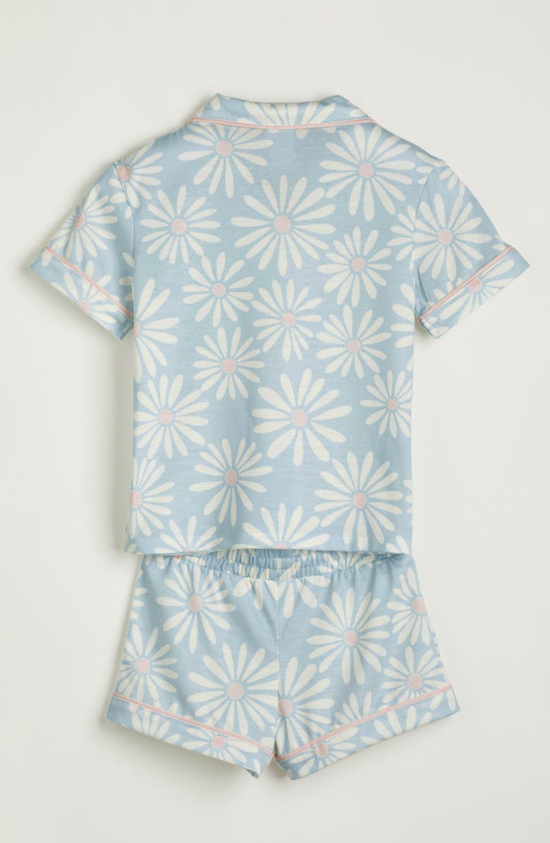 Nordstrom Kids' Print Two-Piece Short Pajamas, Alternate, color, Blue Delicate Daisy Day