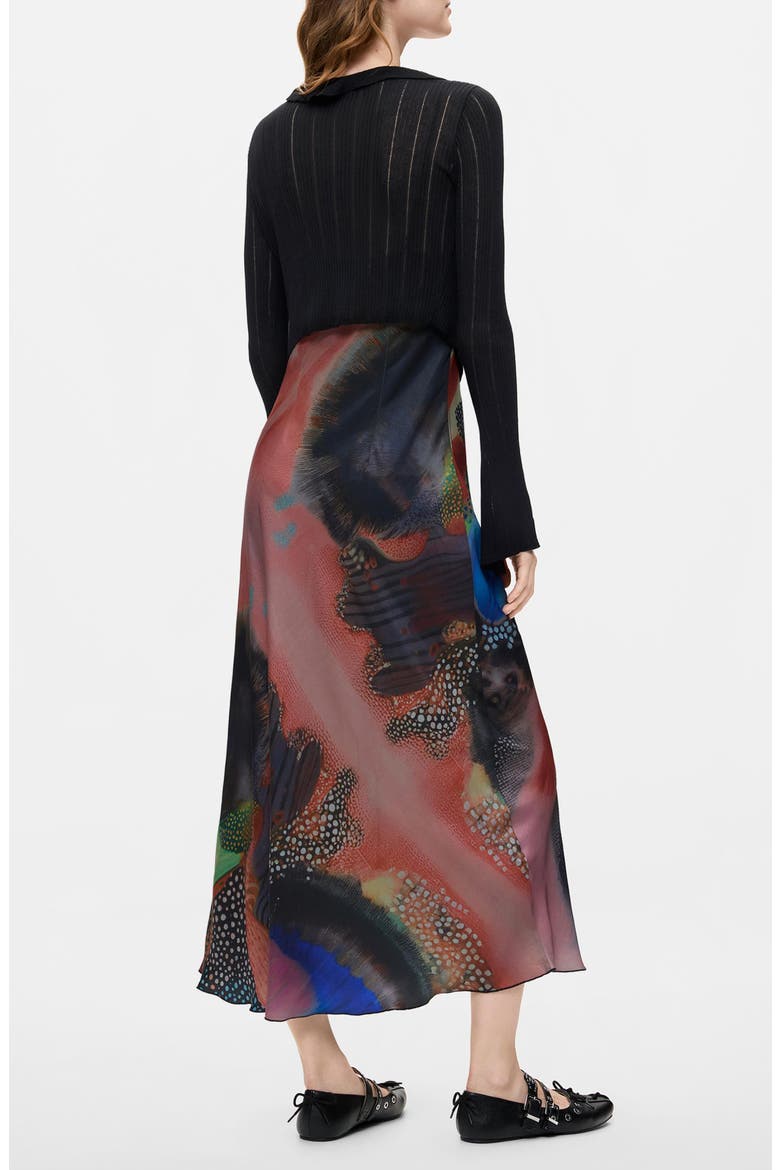 Painterly Midi Dress with Ruffle Bolero, Alternate, color, MULTI
