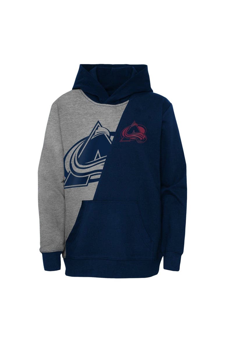 Preschool Gray/Navy Colorado Avalanche Unrivaled Pullover Hoodie, Alternate, color, Gray