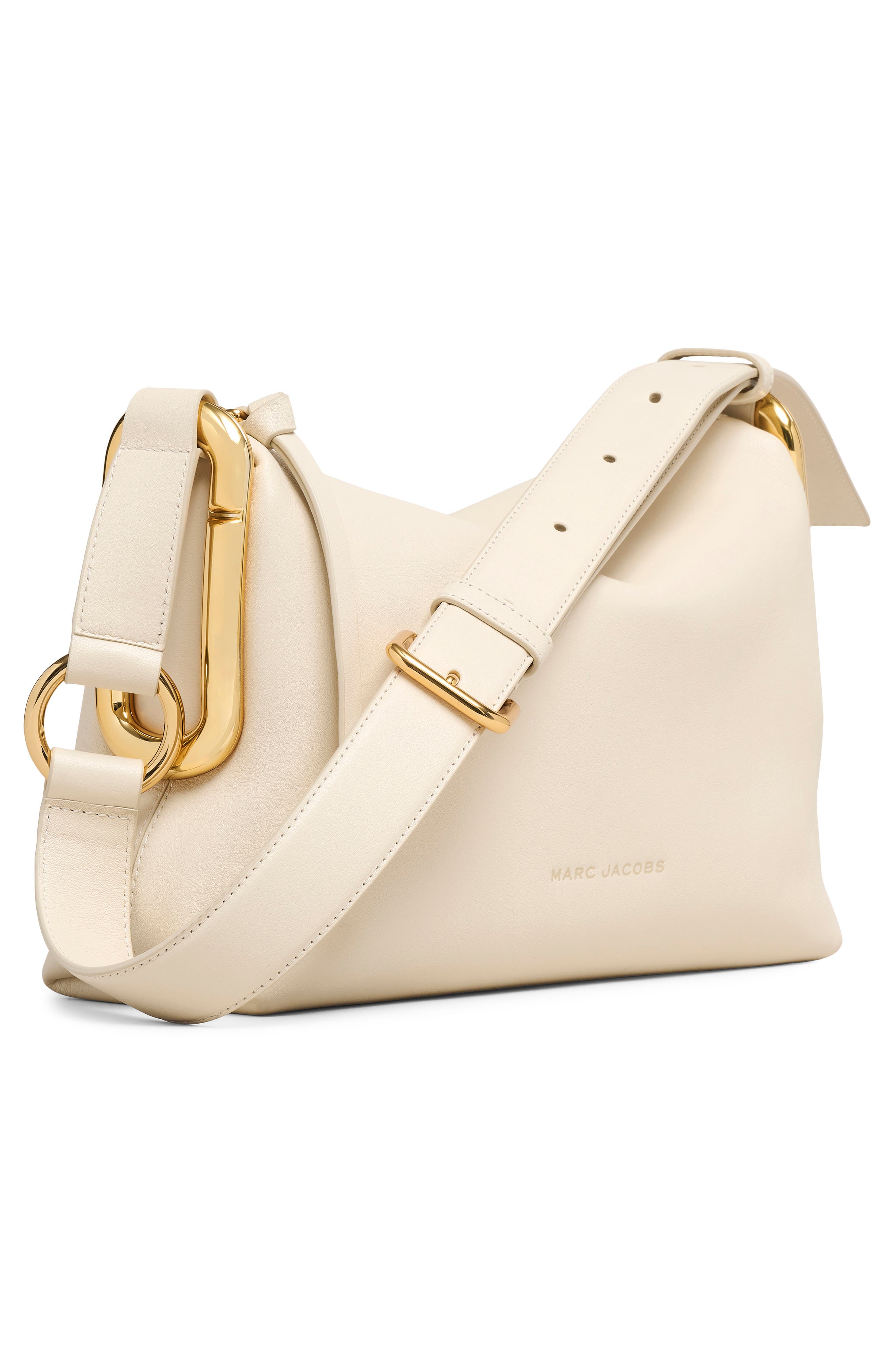 Medium Scene Leather Shoulder Bag, Alternate, color, CLOUD WHITE