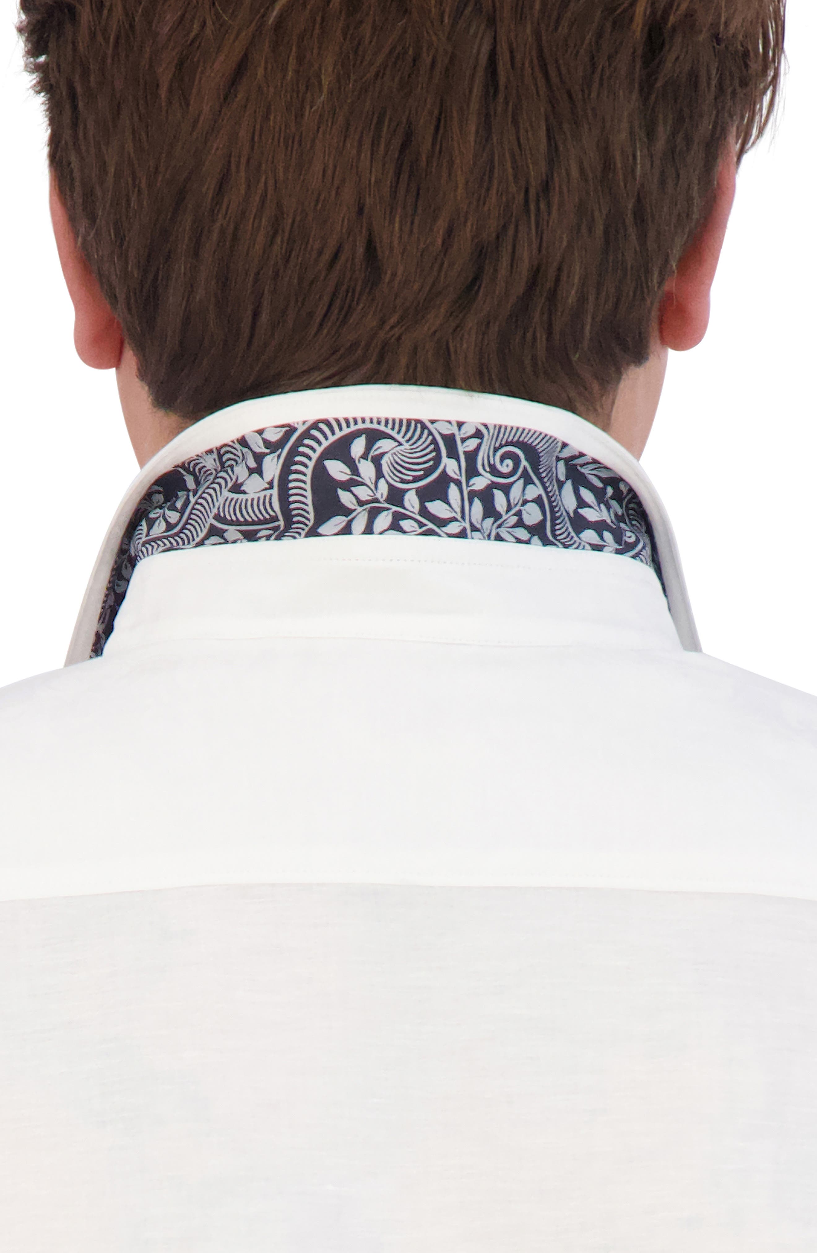 Poseidon Linen & Cotton Jacquard Button-Up Shirt - image 2
