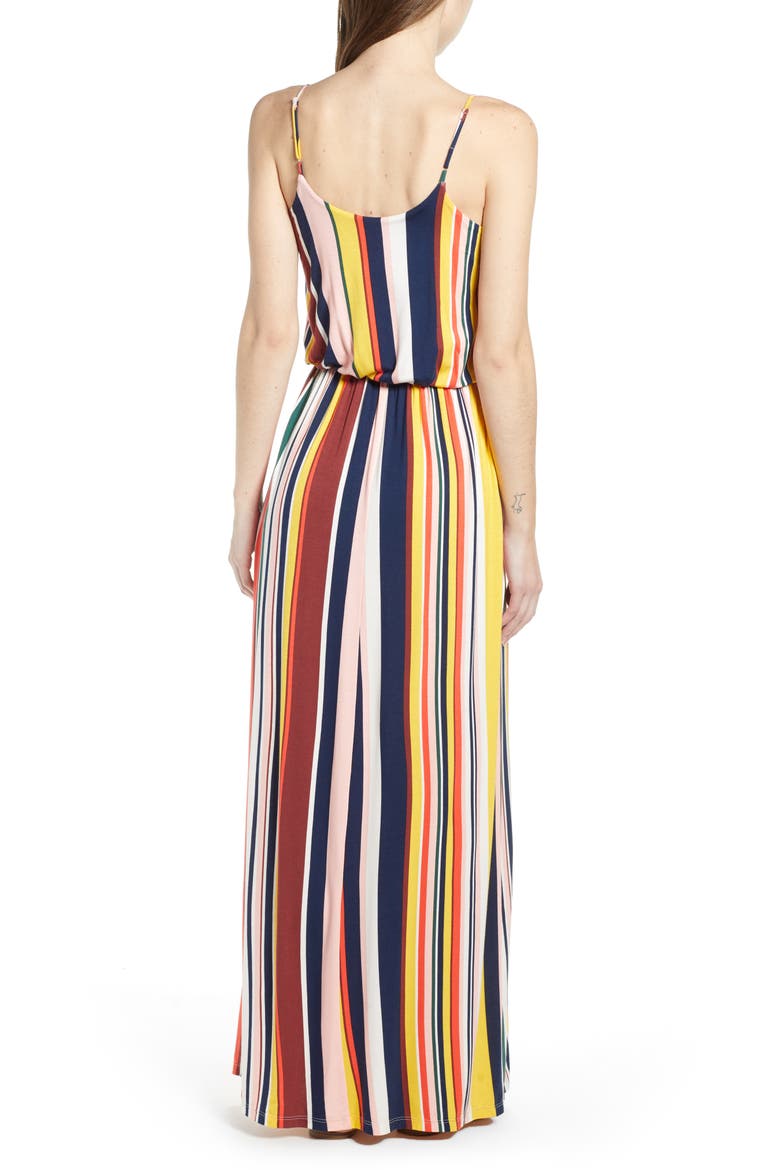 Knit Maxi Dress, Alternate, color, Z/DNUYELLOW MULTI STRIPE