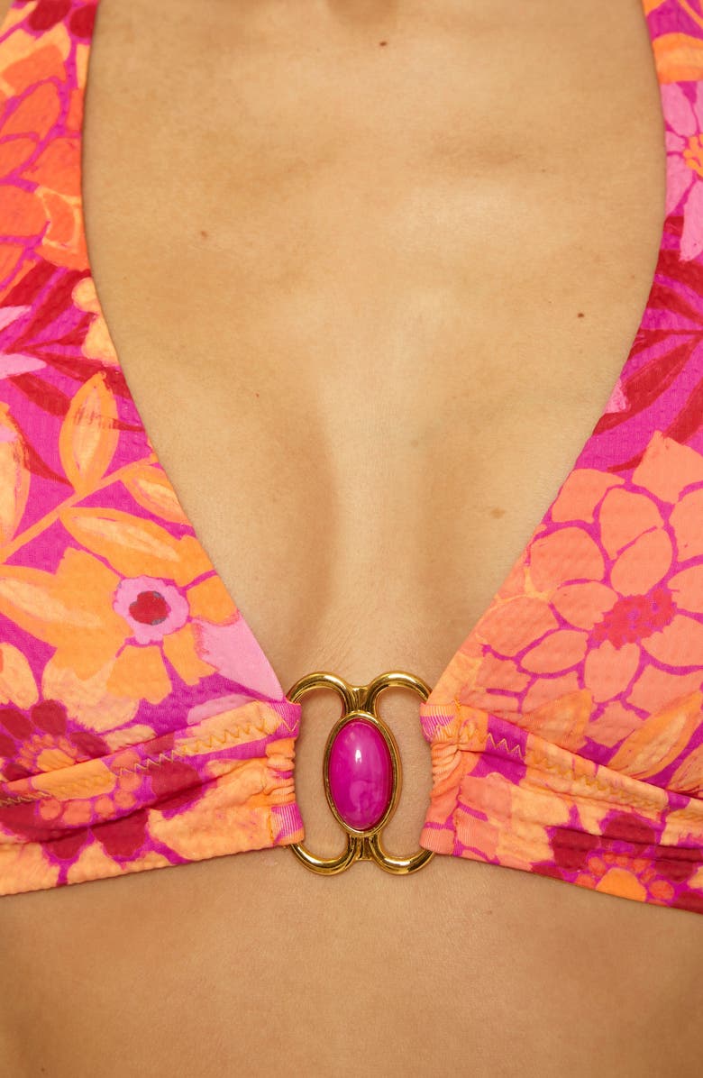 Becca Copacabana Halter Bikini Top, Alternate, color, Pink Multi