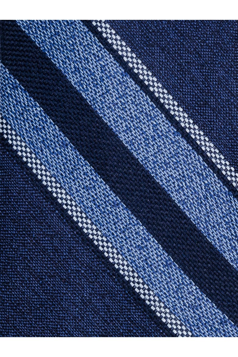 Multi-stripe Silk Tie, Alternate, color, NAVY