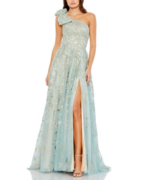 【MAC DUGGAL】ロング ハイロー ドレス ワンショル グリーン Shop Green Mac Duggal Online | Nordstrom