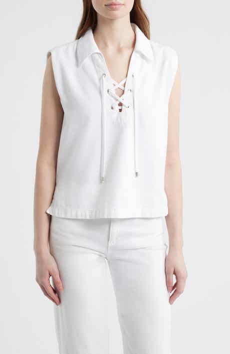 Featherweight Fiona Lace-Up Sleeveless Shirt