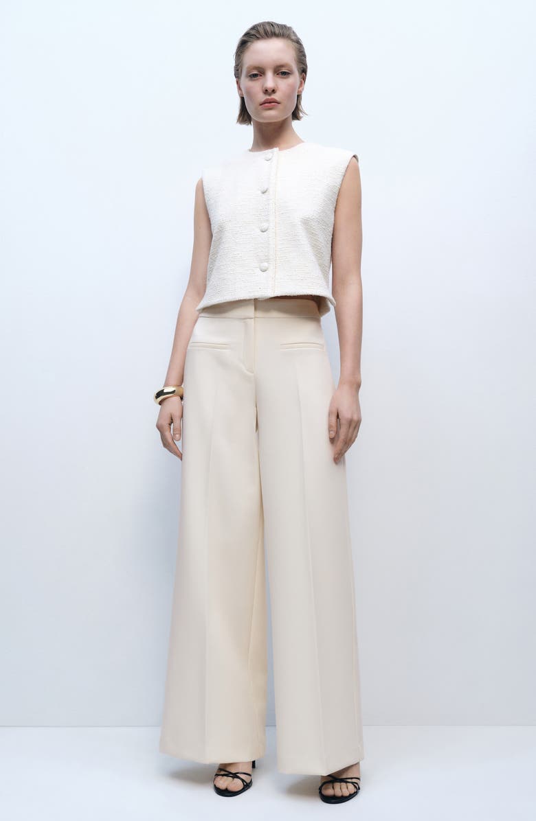 MANGO Wide Leg Suit Pants, Alternate, color, 