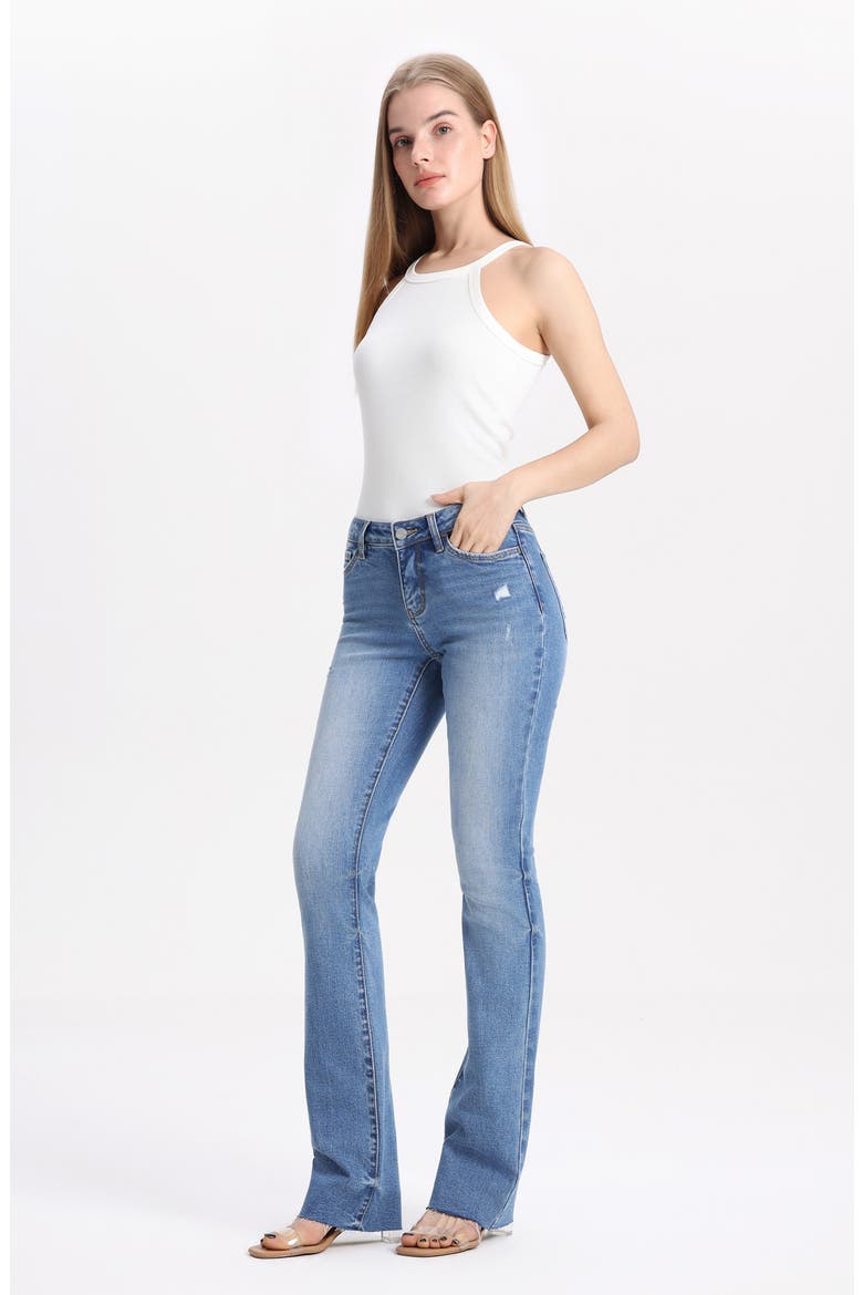 Raw Hem Low Rise Bootcut Jeans, Alternate, color, ORIGIN