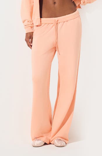 French Terry Low Rise Straight Leg Pants