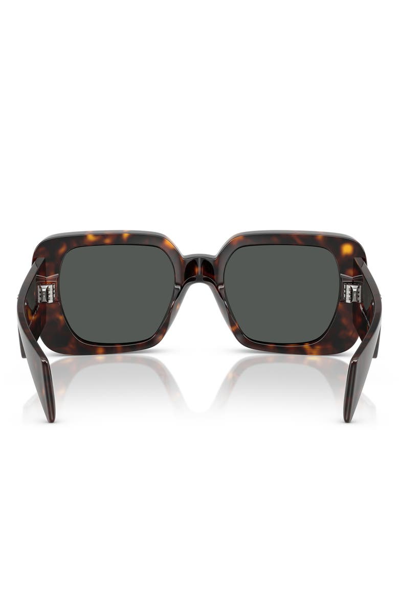 Versace 54mm Square Sunglasses, Alternate, color, Havana
