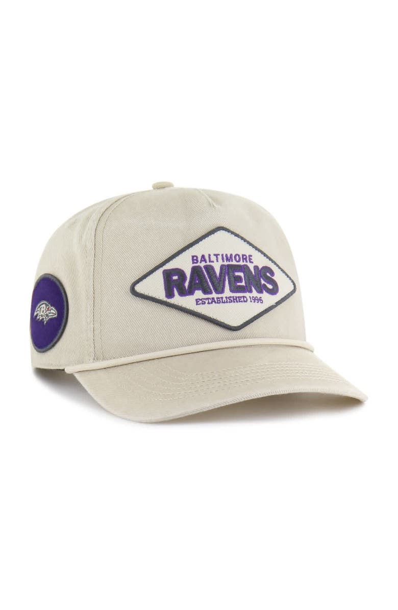 '47 Men's '47 Khaki Baltimore Ravens Cairn Hitch Adjustable Hat, Main, color, Khaki