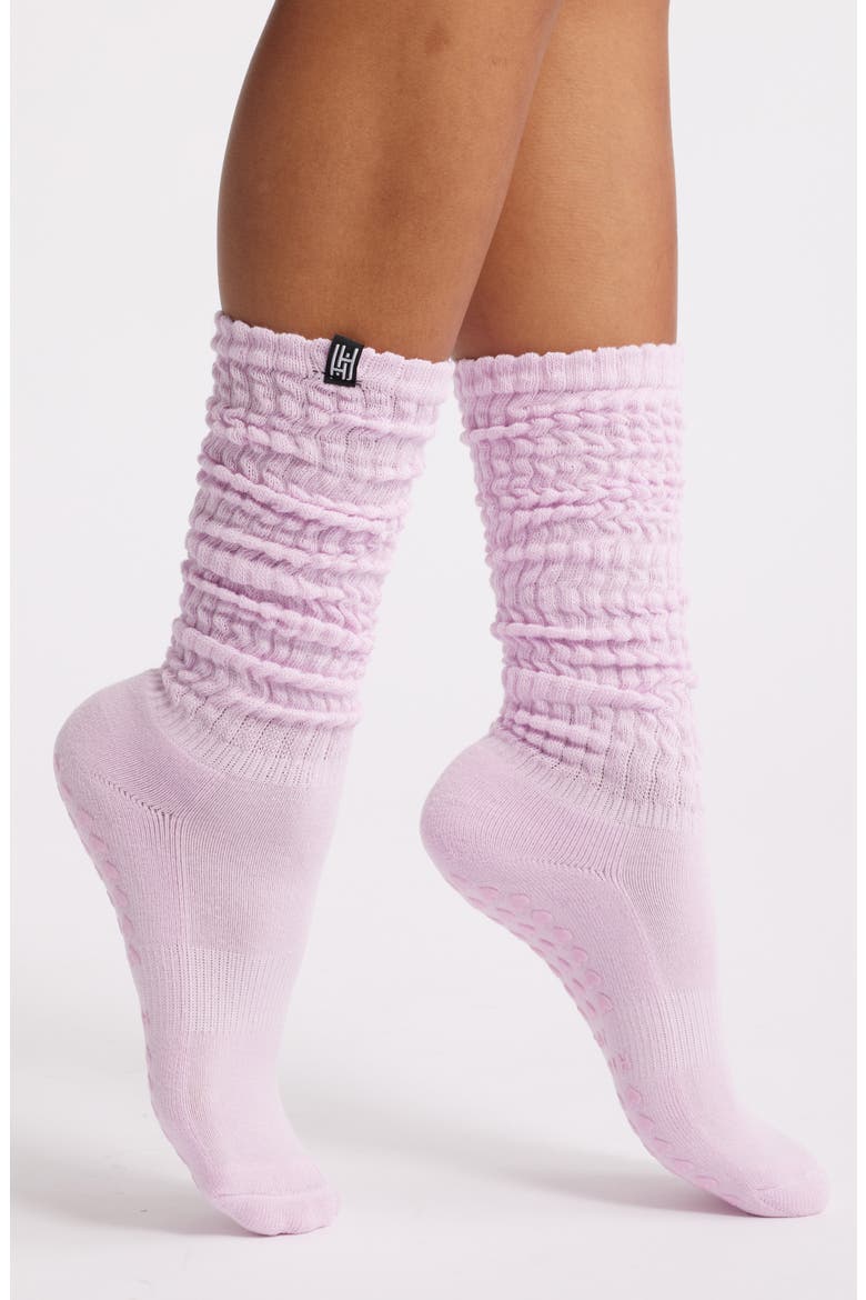 Scrunch Premium Grip Socks, Main, color, PINK