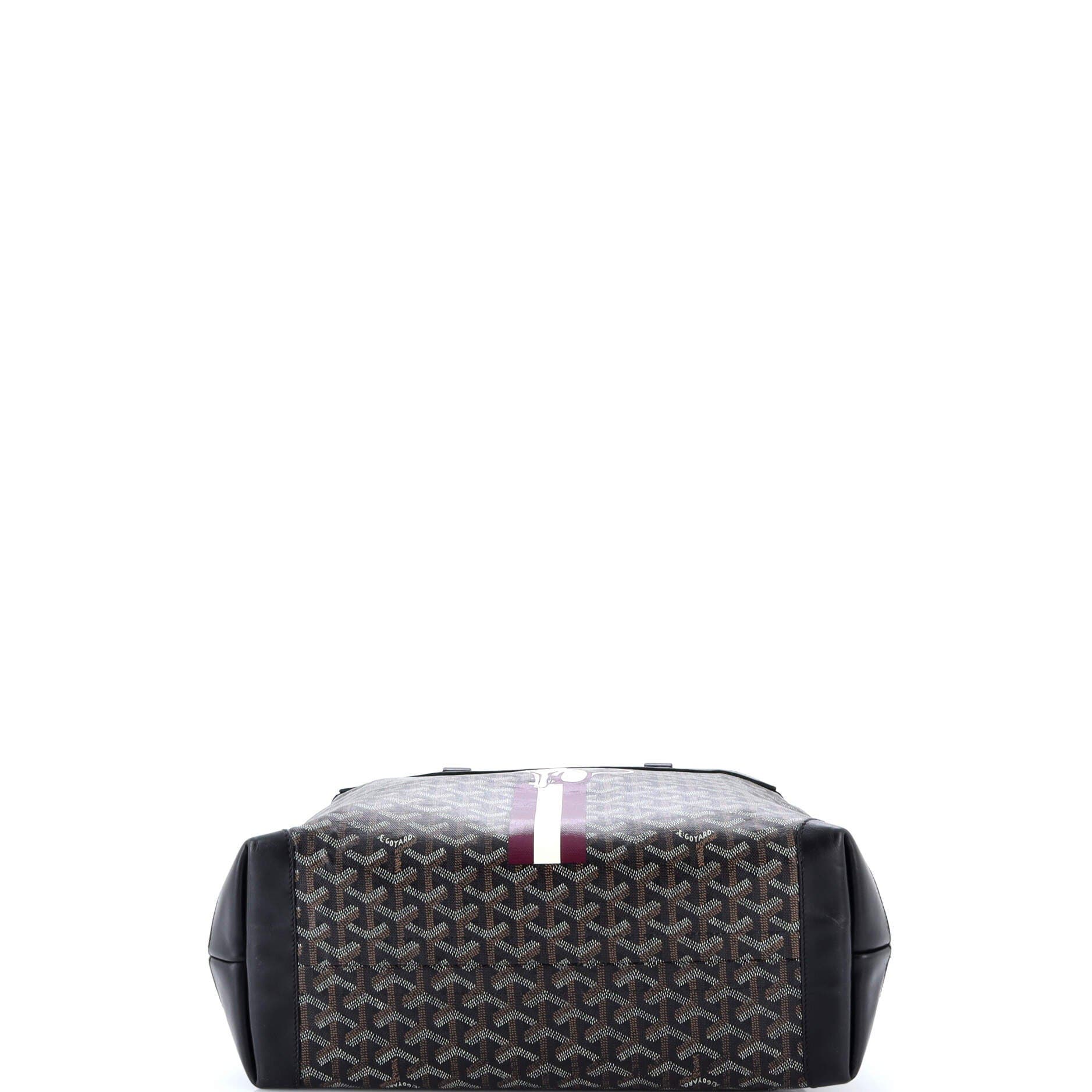 Pre-Owned Goyard Bellechasse Bag Coated Canvas PM, Alternate, color, Black
