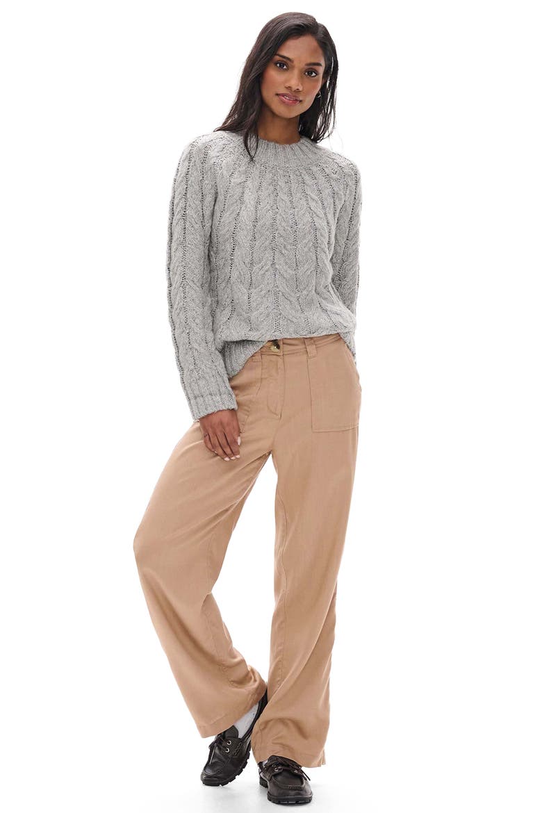 Dylan Cable Knit Sweater, Alternate, color, SPECKLE GREY